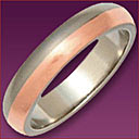 Titanium 4mm 'D' shaped ring (LR680) 