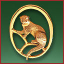 otter jewelry (oval brooch)
