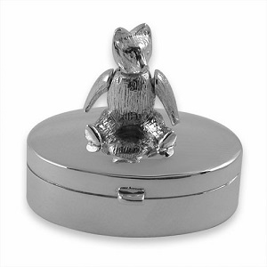 Sterling Silver Oval Tooth Fairy Box (CPS2930)
