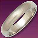 Titanium wedding ring (LR650) 4mm 'D' shaped