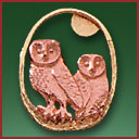 red owl brooch