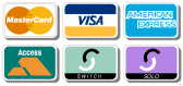 We accept all the major credit and debit cards